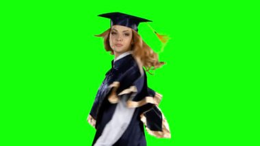 Mezun parmak tehdit ediyor. Yeşil ekran