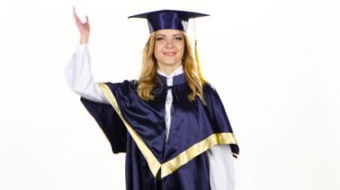 Mezun olmak havaya bir şapka at. Beyaz