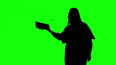 Dans mezunu. Üniversitede mezuniyet. Alfa kanalı. Silhoutte