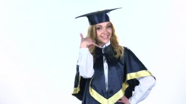 Flört mezunu. Beyaz. Yavaş çekim