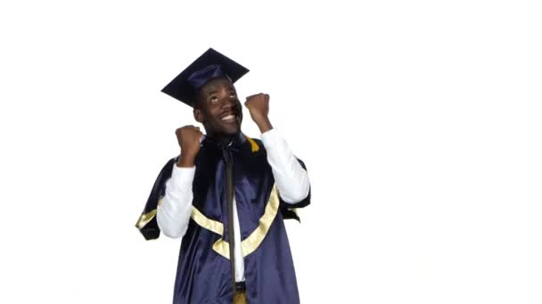 Graduate dans. Vit — Stockvideo