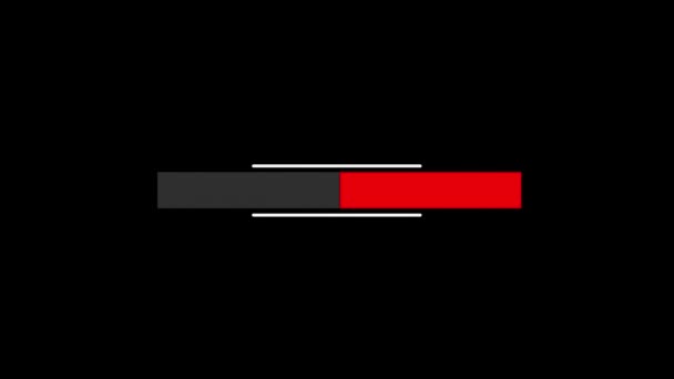 Geométrico blanco gris rojo título vídeo plantilla de introducción tercio inferior sobre fondo negro. Adecuado para publicidad o presentaciones, producción de noticias de televisión y redes sociales. Canal alfa. — Vídeo de stock
