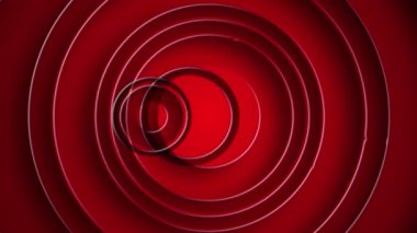 Animasyon bitiş başlığı mavi hatırlatıcı düğmesi olan metin yok ve kırmızı spiral halkalar arka planında video için bir şablon. Yeşil ekran krom anahtarı.