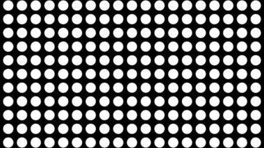 Noktalar ölçekli dinamik siyah beyaz kompozisyon. Retro ve eski model canlandırması