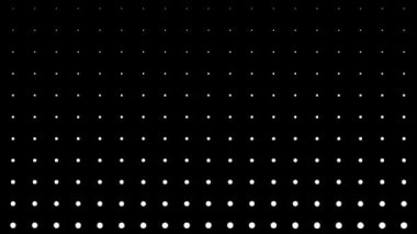 Noktalar ölçekli dinamik siyah beyaz kompozisyon. Retro ve eski model canlandırması