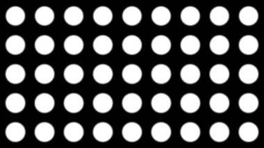 Bulanık noktalı dinamik siyah beyaz kompozisyon. Retro ve eski model canlandırması