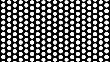 Noktalar ölçekli dinamik siyah beyaz kompozisyon. Retro ve eski model canlandırması