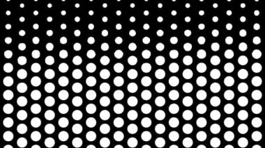 Noktalar ölçekli dinamik siyah beyaz kompozisyon. Retro ve eski model canlandırması