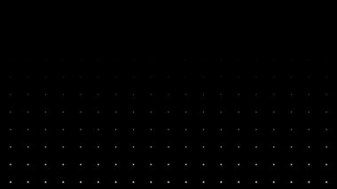 Siyah arkaplandaki beyaz yıldızların oluşturduğu dinamik bileşim. Eski model canlandırması.