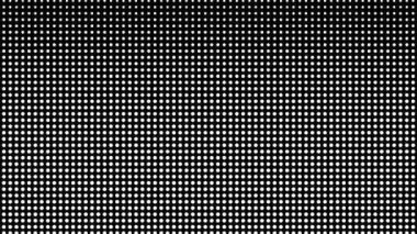 Eksiksiz yarım tonlu beyaz noktalar siyah arkaplanda görünür ve kaybolur.