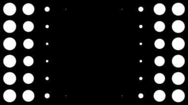 Kusursuz yarım tonlu beyaz noktalar siyah arka planda görünür ve kaybolur. Eski model canlandırması.