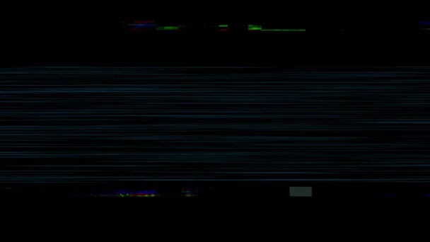VHS valódi hibák zaj és leletek, hibák egy régi szalag, fekete képernyő — Stock videók