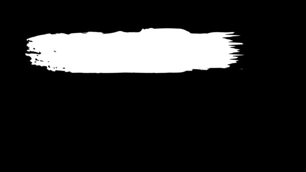 Animation grunge - pensel stroke på en svart bakgrund. Grunge penseldrag animation. — Stockvideo