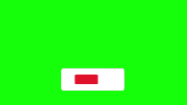 Анимация подписки и кнопка уведомлений для видеороликов Youtube. Зеленый экран. — стоковое видео