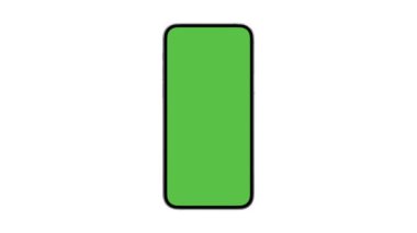 Animation transitions of a silver smartphone with an alpha channel. 3D rendering. Mock up for advertising your application or product.