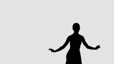 Klasik bale yapan zarif balerin silueti..