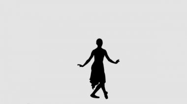 Klasik bale yapan zarif balerin silueti..