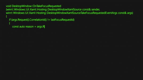 Hackerský kód běží po terminálu obrazovky počítače. — Stock video