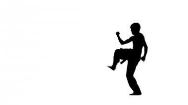 Uygun adam atlama silueti