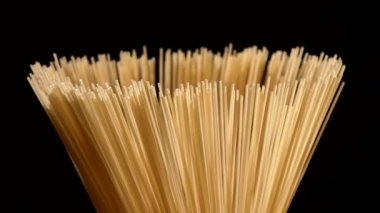 Makarnanın üst kısmı, siyah, rotasyon, yakın