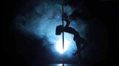 seksi bir kadın kutup dans 11of23 silueti