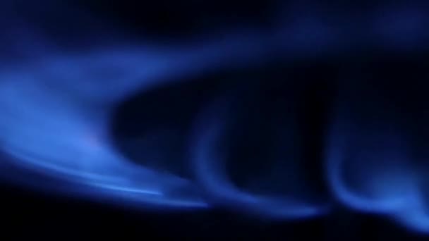 Flammes bleues de gaz naturel. Au ralenti. Clost up — Video