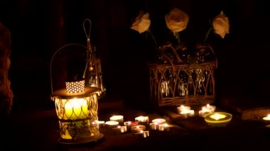 Mum lar ve güller çeşitli romantik şarkı