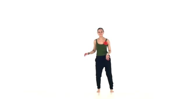 Professionnel, danse de dame européenne danse latine sociale, ralenti 