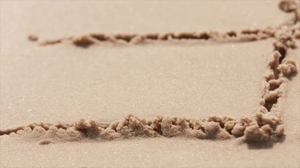 Yellow sand and water — Stock Video