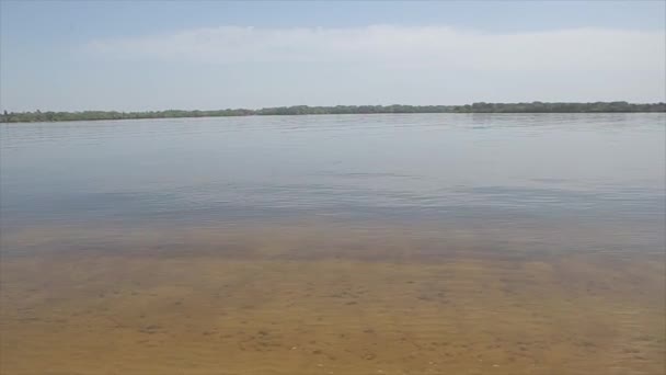 Paisagem sazonal com pequeno rio — Vídeo de Stock