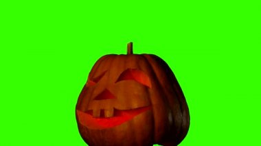 Helloween kabak yeşil ekran üzerinde