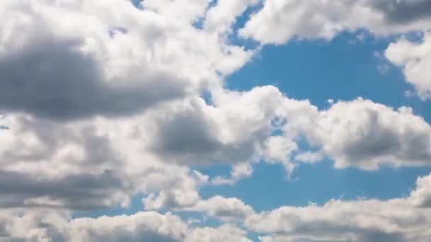 Céu azul com nuvens fechadas. Prazo de validade — Vídeo de Stock