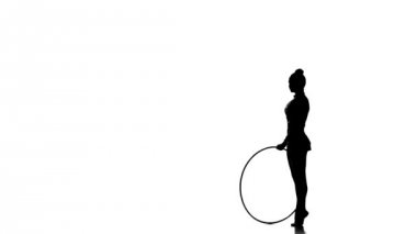 Hula hoop siluet stüdyo tarih ile siluetleri ritmik jimnastik