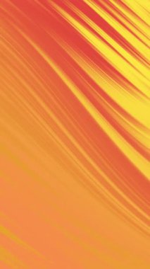 Dinamik ve renkli soyut animasyon arkaplan, canlı turuncu ve sarı çizgiler, hareket hissi yaratıyor. Fayans, türbülans, yer değiştirme, leke, çarpıtma, döndürme. Dikey video.