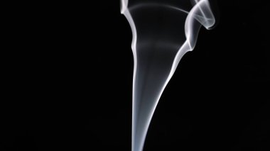 Karanlık bir zemin üzerinde dönen dumanın güzel bir bileşimi, ruhani ve geçici doğayı yakalıyor..