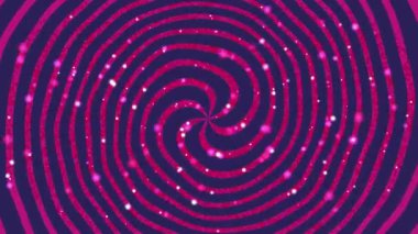 Parlak pembe ve koyu mor tonlarda dönen spiral desenli dinamik soyut bir arka plan..