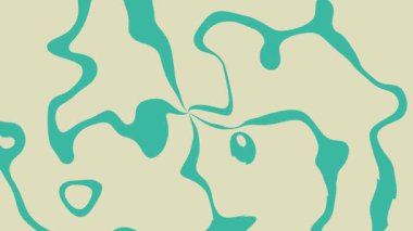 Krem arka planda akışkanlık ve hareket hissi yaratan pürüzsüz deniz mavisi şekilli dijital bir sanat eseri..