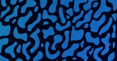 Siyah bir arkaplan karşısında renk değiştiren organik şekilli canlı bir soyut desen, dinamik bir görsel etki yaratıyor..