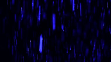 Hafif kar veya toz dumanlı havada rastgele uçuşuyor, nesne reklamları için boş uzay şablonu. Birçok toz parçacıkları beyaz toz bulutu mavi ışıkta boş siyah karşıtlık arka planında.