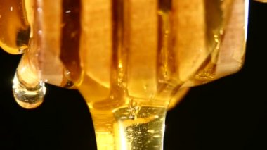 Damlama ve aşağı, siyah, makro'akan tatlım