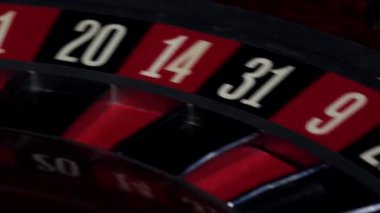 Rulet tekerleği numaraları, çalışan, yakın çekim