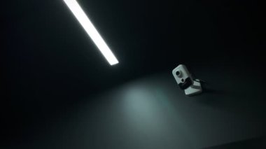 Kyiv, Ukrayna 18.09.2021 CCTV kamerası sırayı izliyor.