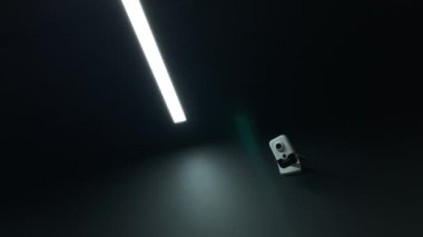 Kyiv, Ukrayna 18.09.2021 CCTV kamerası sırayı izliyor.