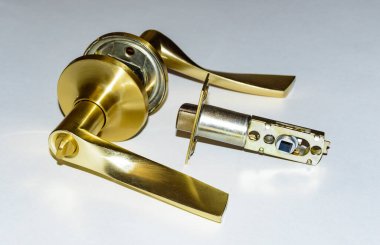 Ev ve ofis için iç kapı kilitleme mekanizması. bulanık odak