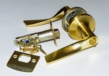 Ev ve ofis için iç kapı kilitleme mekanizması. bulanık odak