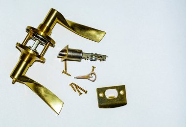 Ev ve ofis için iç kapı kilitleme mekanizması. bulanık odak