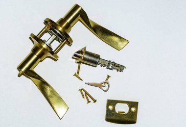 Ev ve ofis için iç kapı kilitleme mekanizması. bulanık odak