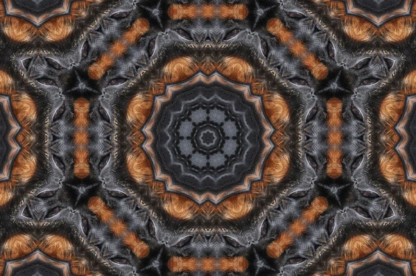 Schwarze und braune Mandala Hintergrund — Stockfoto