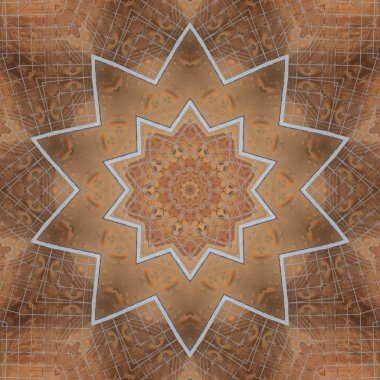 kahverengi mandala yıldız