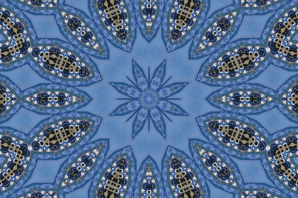 Estrela de Mandala azul — Fotografia de Stock